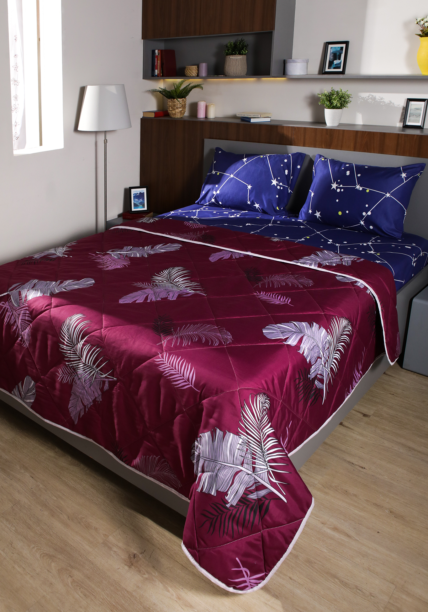 КПБ с одеялом "Сказочные дремы" Matex, цвет синий-винный, размер 50х70 - фото 1
