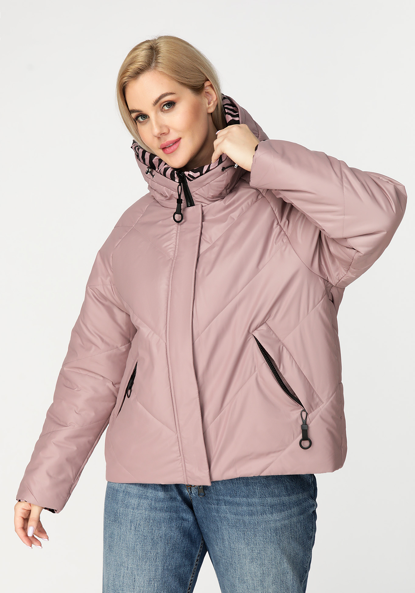 Куртка женская «Оливия», размер 48, цвет розовый