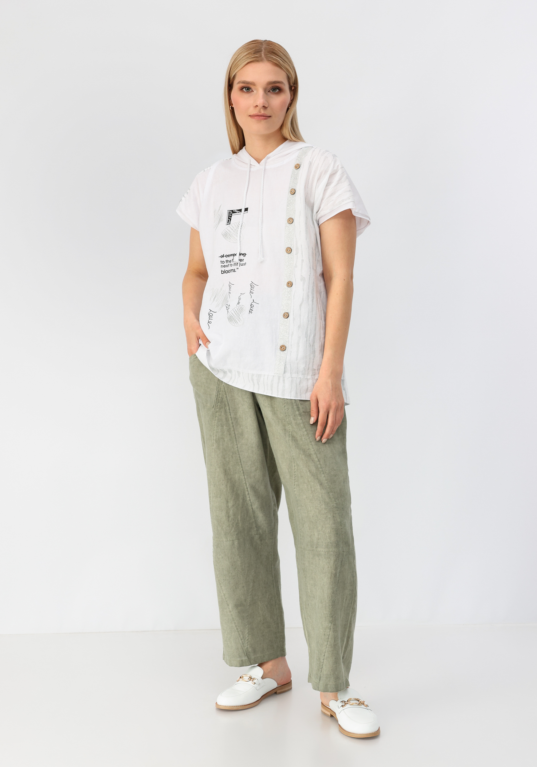 Блуза "Римма" Alina Collection, размер 60, цвет белый - фото 2