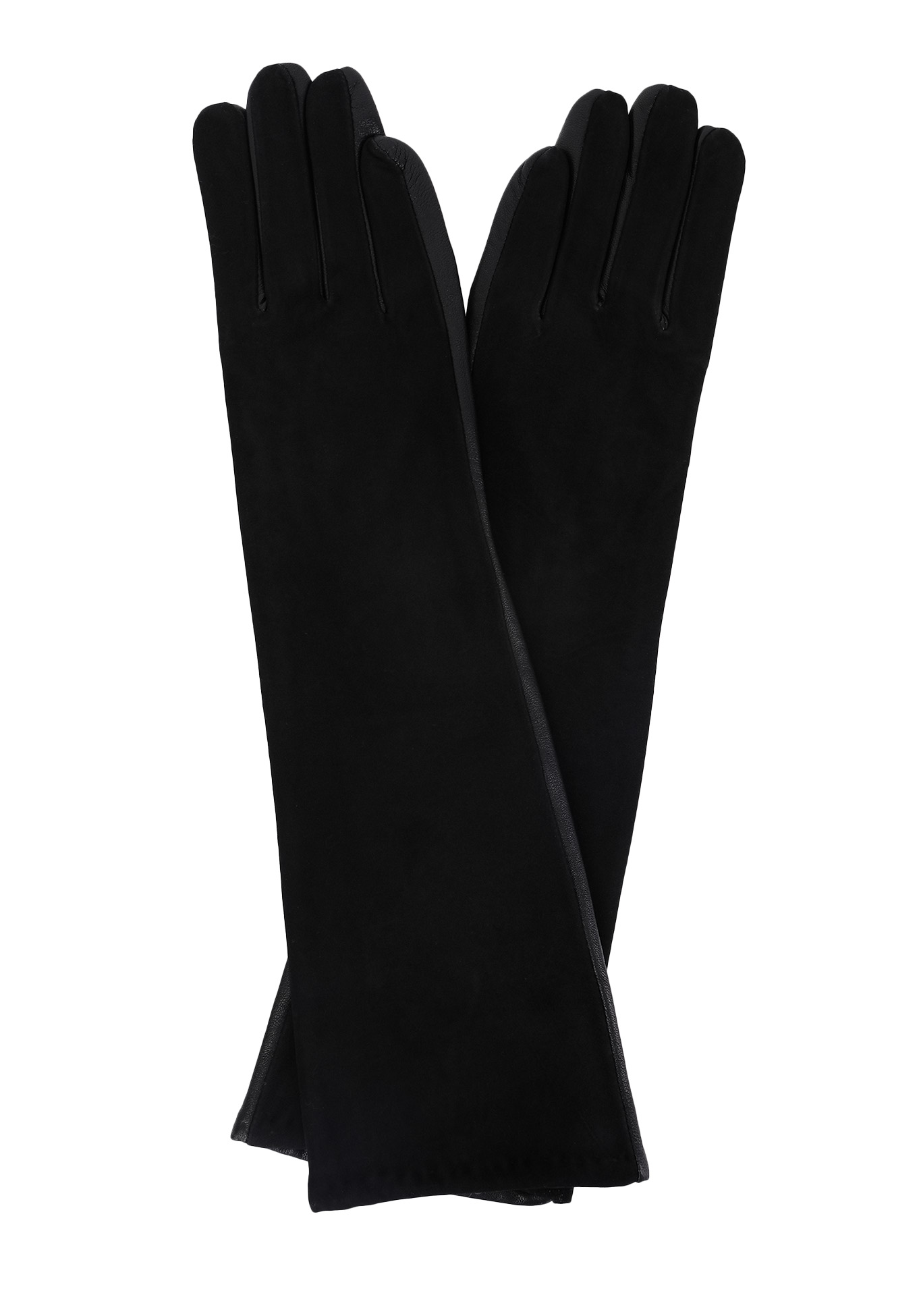 Перчатки "Роскошная дама", цвет черный, размер 6