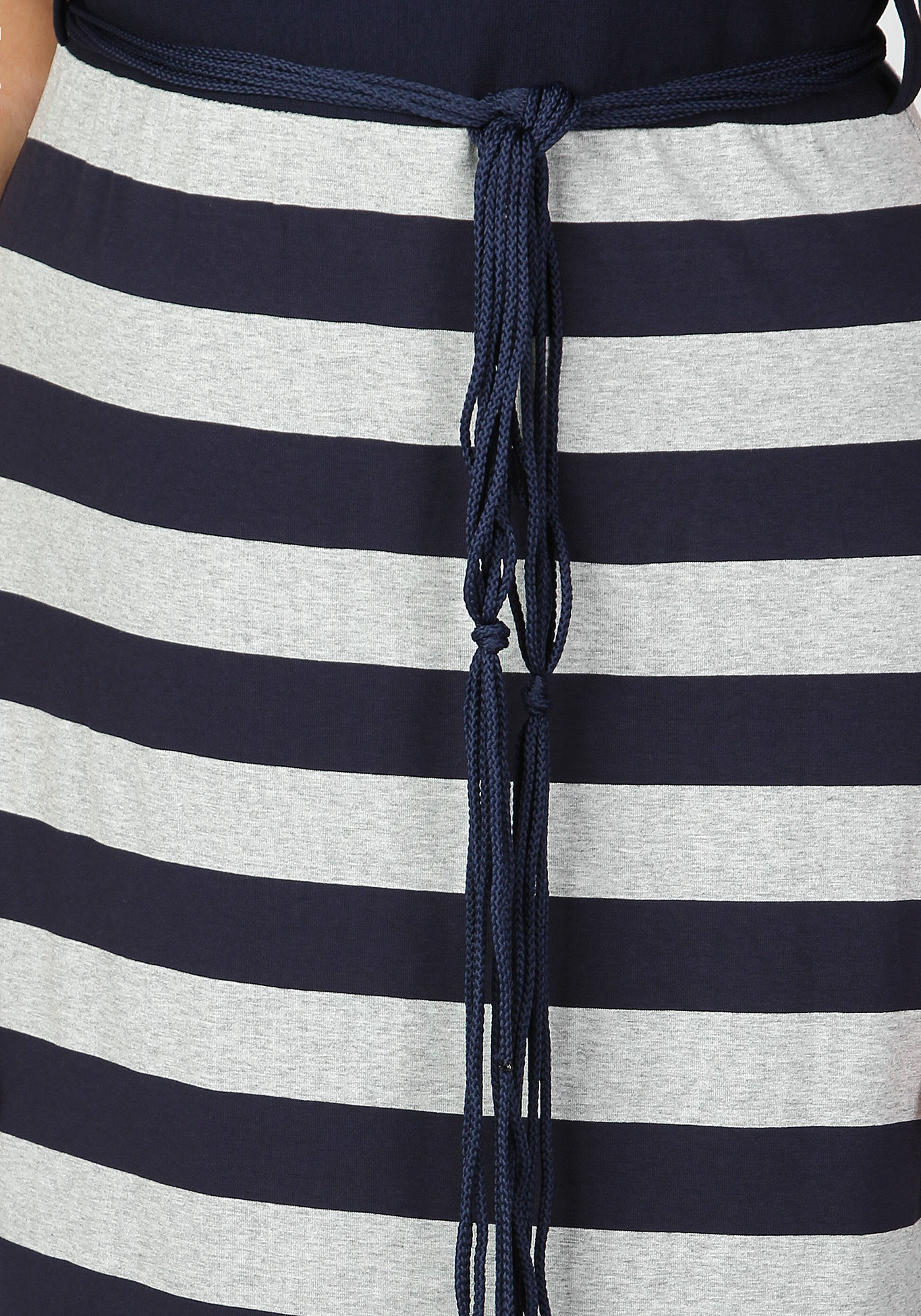 Платье-макси с плетеным ремешком в комплекте Милада, цвет серый, размер 50 - фото 7