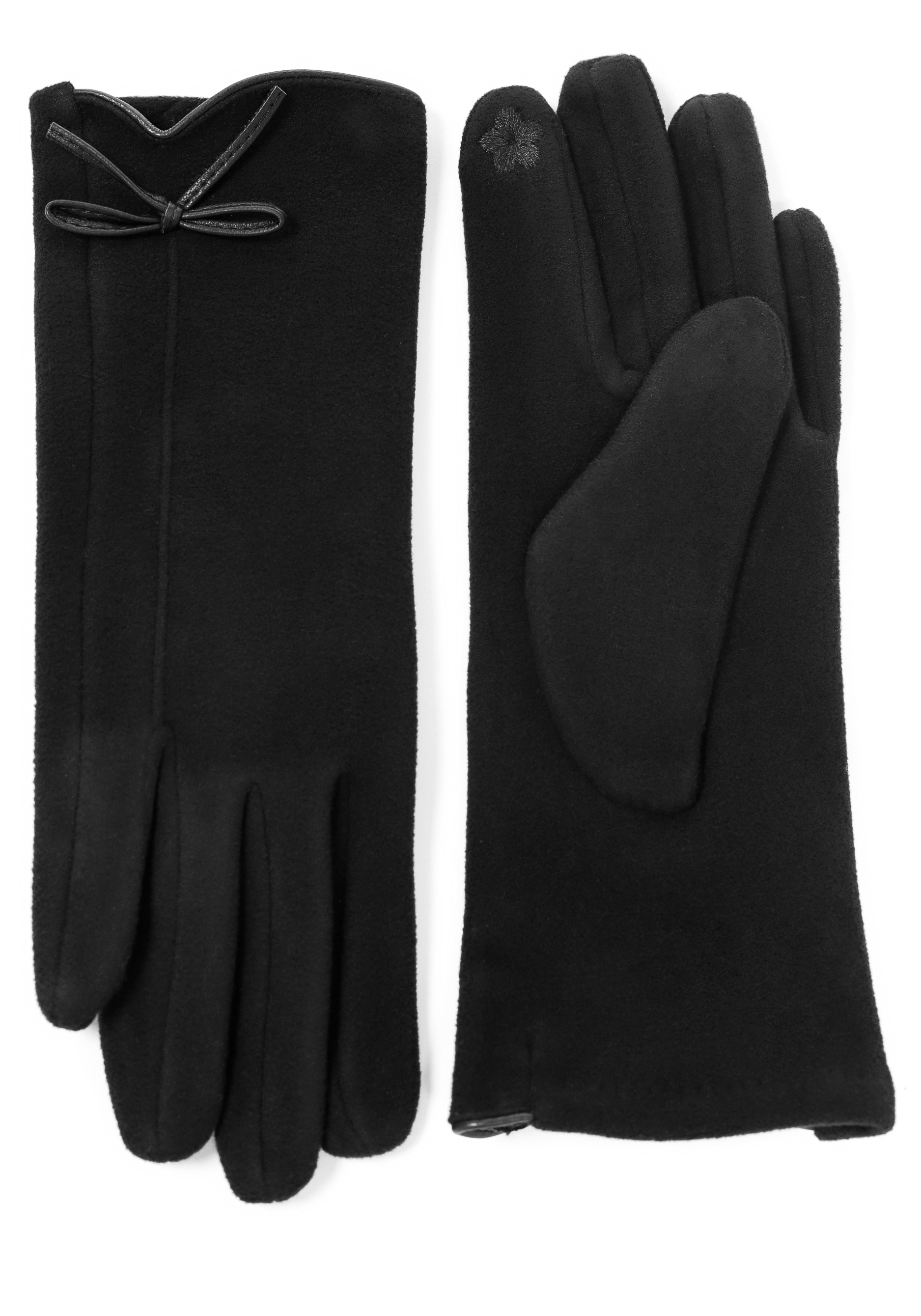 Перчатки женские "Адель" Portofiano, цвет черный, размер 7 - фото 2