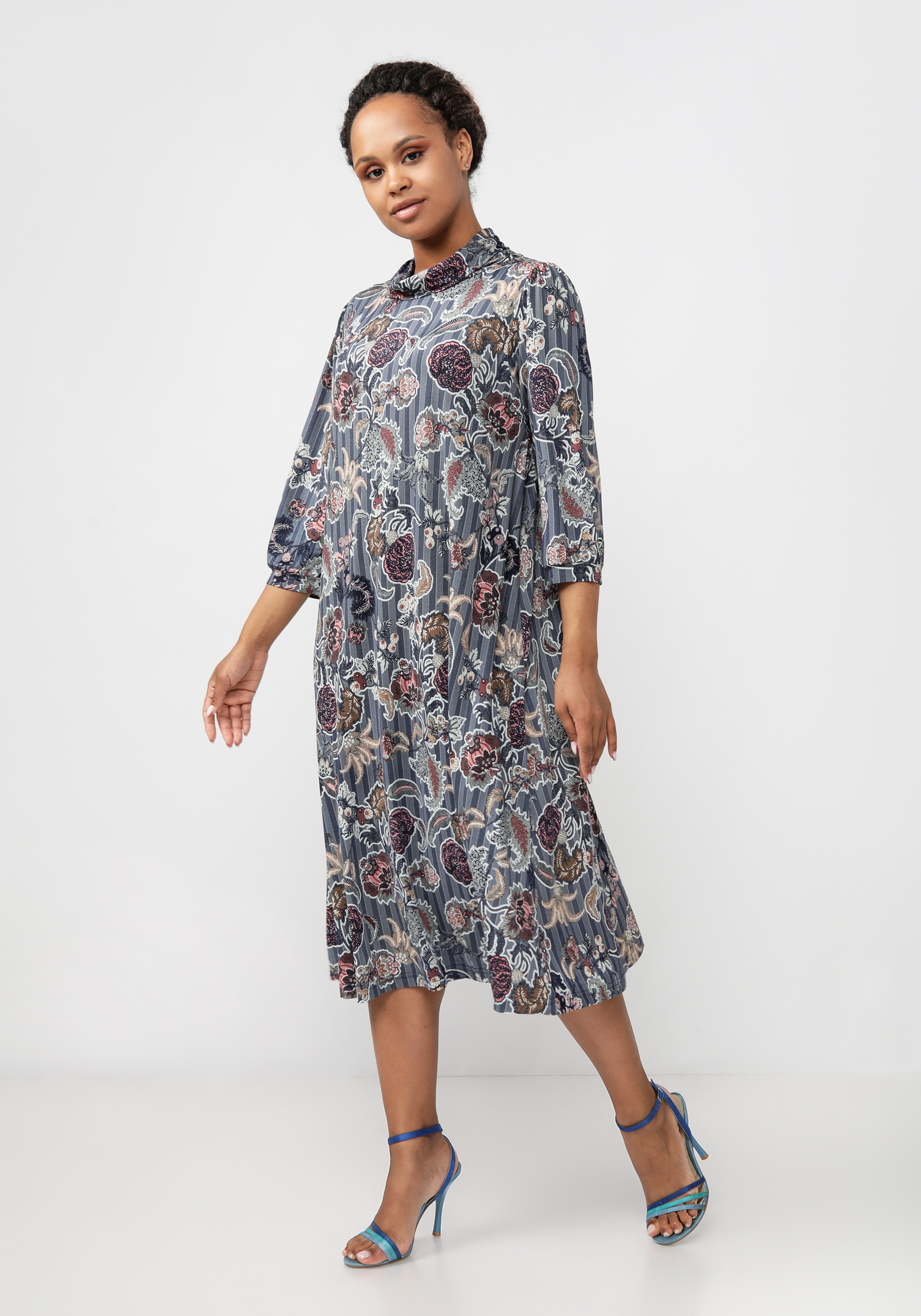 Платье "Маргана" Синель, цвет мультиколор, размер 56 - фото 1