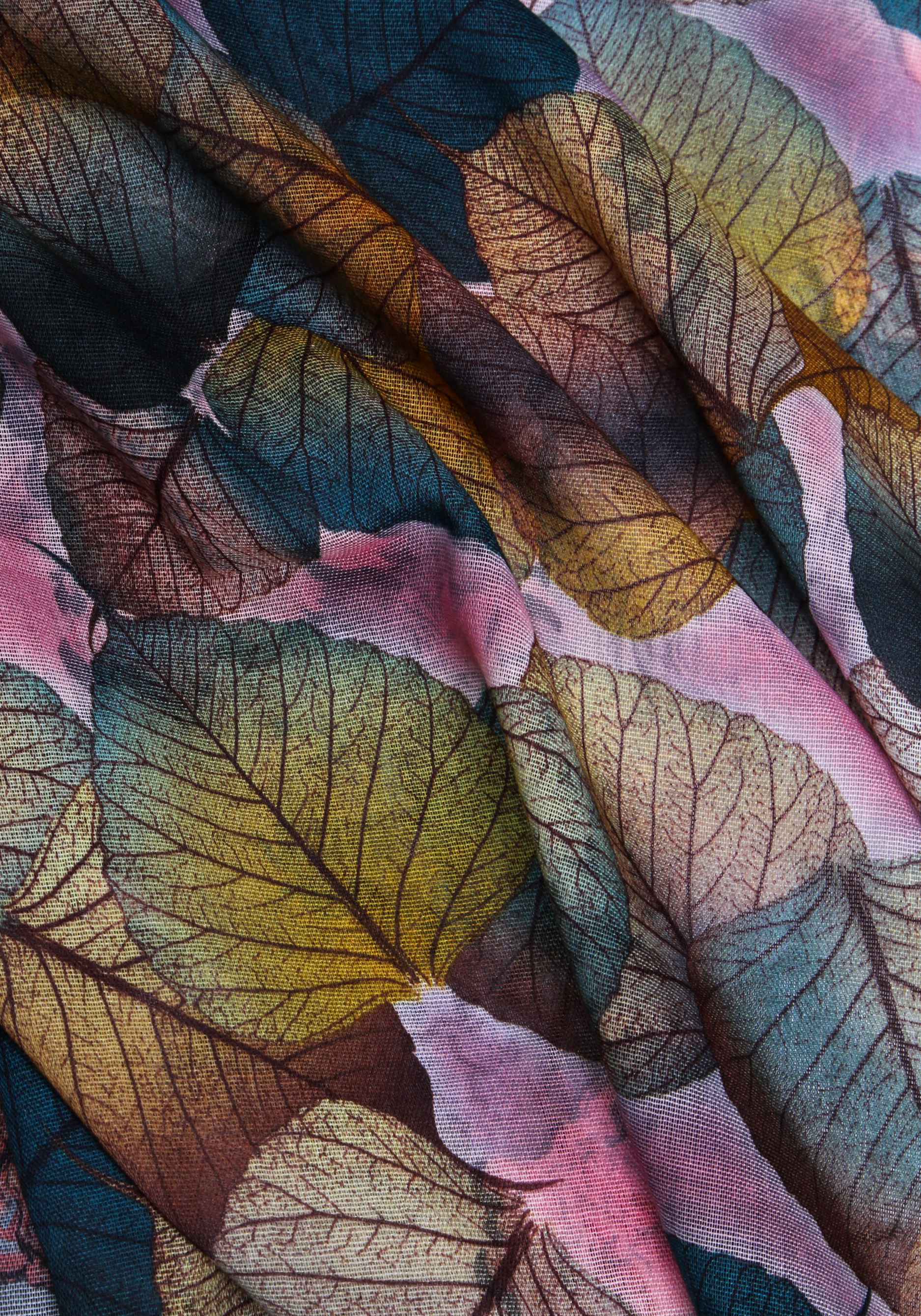 Палантин женский "Листья на ветру" Orhida, цвет фиолетовый, размер 180х70 - фото 7