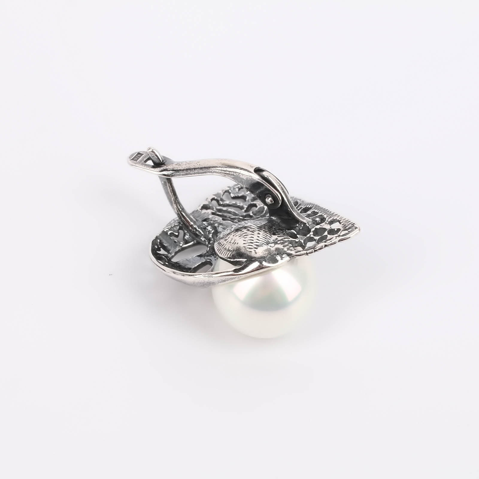 Набор серьги+кольцо "Сокровище Федерики" Maria Muzio, размер 18, цвет белый - фото 8