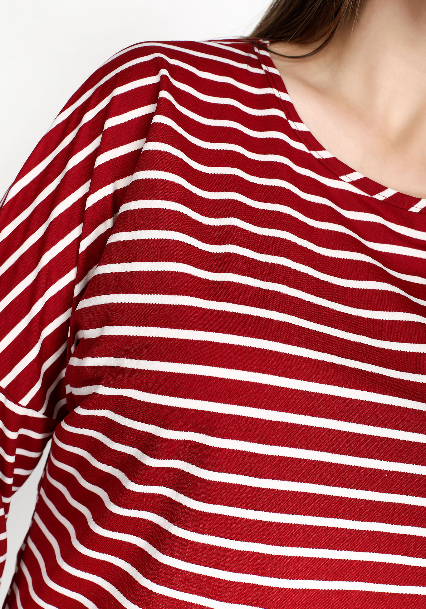 Лонгслив оверсайз со спущенной линией плеч Elletto Life, размер 48, цвет красный - фото 8