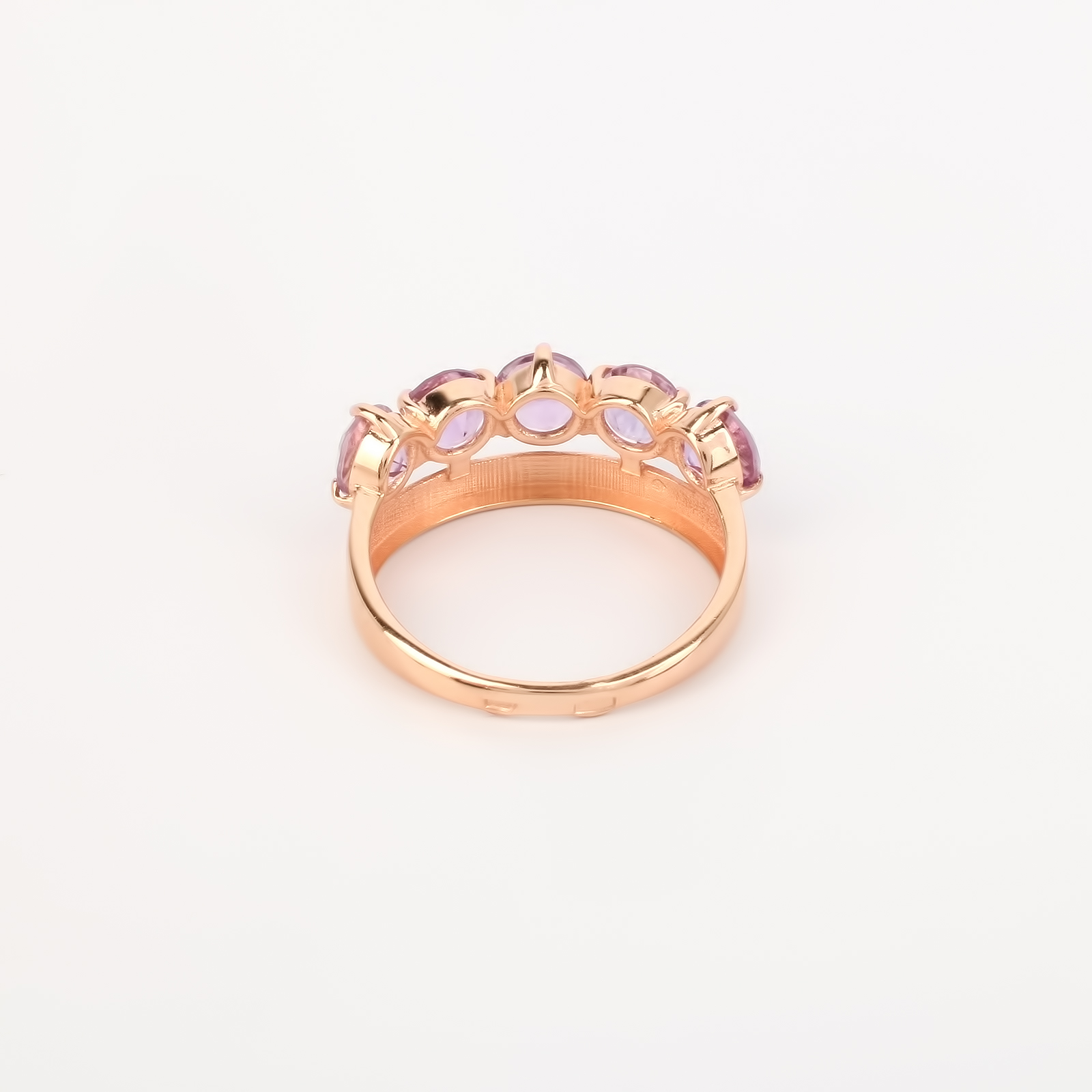 Серебряное кольцо "Золотая дорожка" AQUAMARINE, размер 18, цвет красный - фото 9