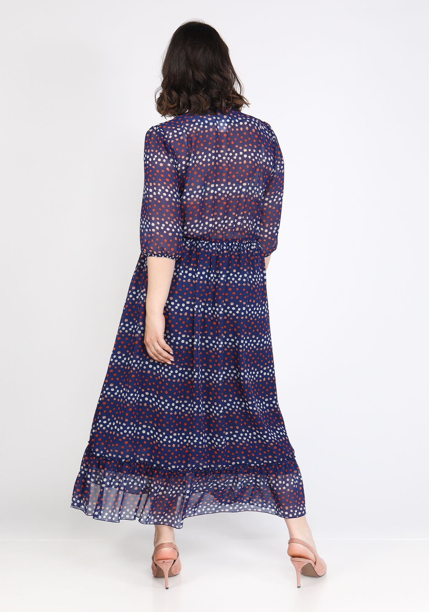 Платье с объемным рукавом "Глория" Victoria, размер 50, цвет синий - фото 3