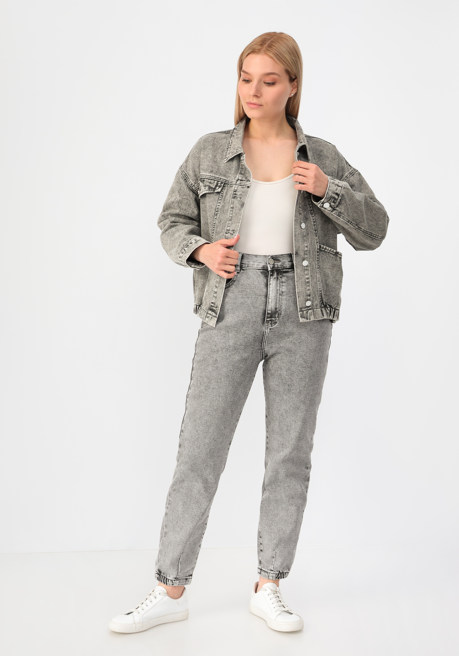 Куртка джинсовая "Милена" No name, размер 48, цвет серый - фото 9