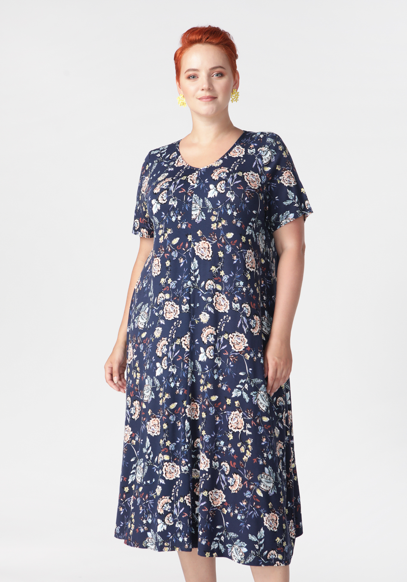 Платье "Солнечный луч" Синель, цвет синий, размер 48 - фото 3