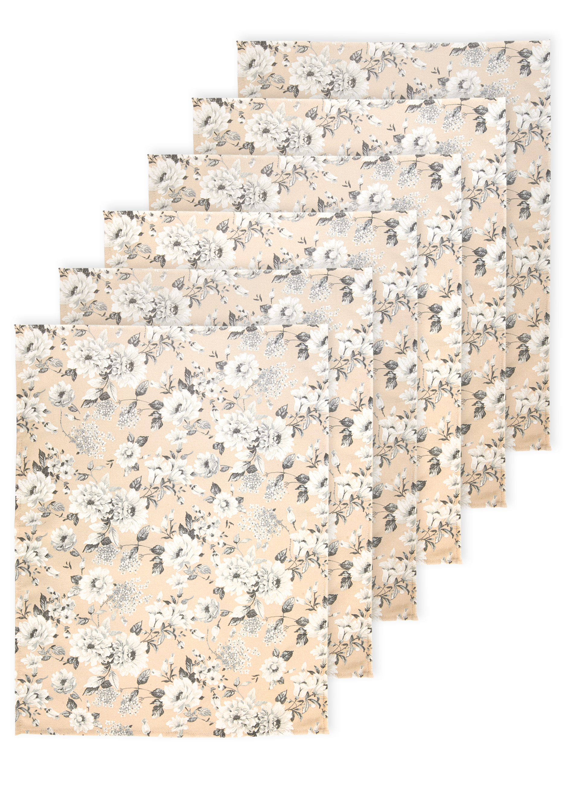 Полотенца "Белый цветок", 6 шт. Василиса, размер 47*61