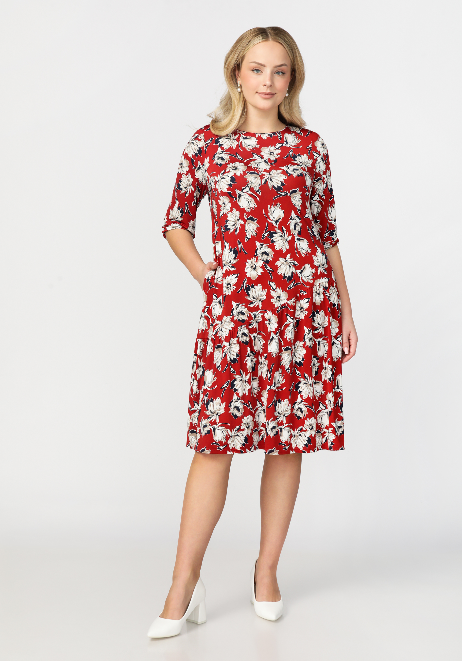 Платье "Очаровательный взгляд" Sakton, цвет красный, размер 52 - фото 8