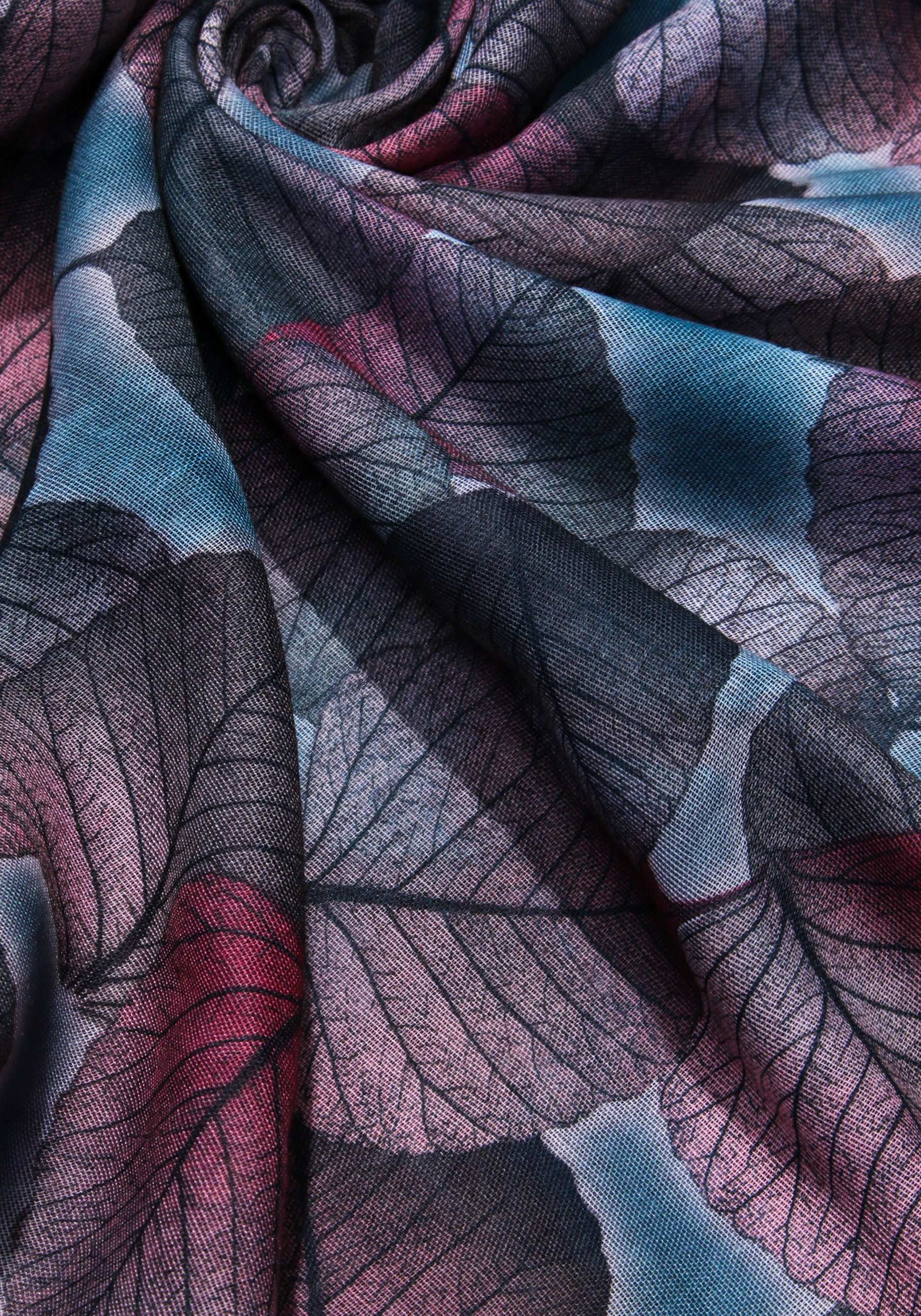 Палантин женский "Листья на ветру" Orhida, цвет фиолетовый, размер 180х70 - фото 4
