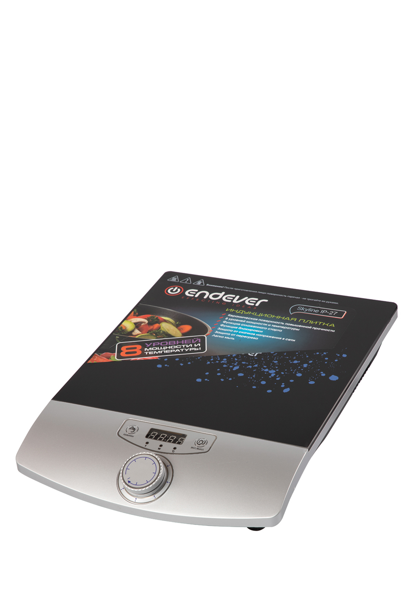 Плитка индукционная Endever Skyline IP-27 Endever, цвет серебристо-черный