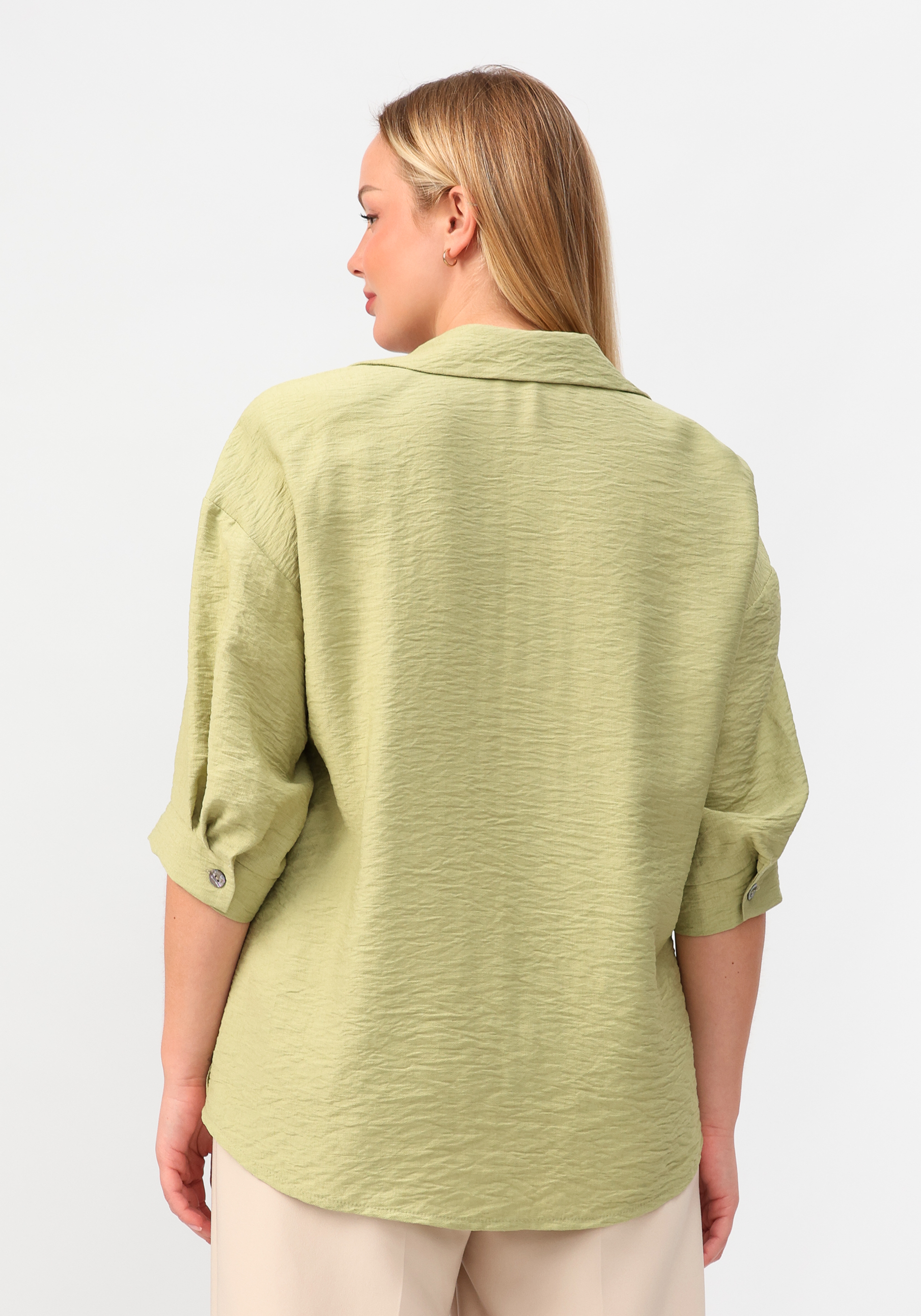 Блуза "Маримба" Мечты Данаи, цвет зеленый, размер 54 - фото 4