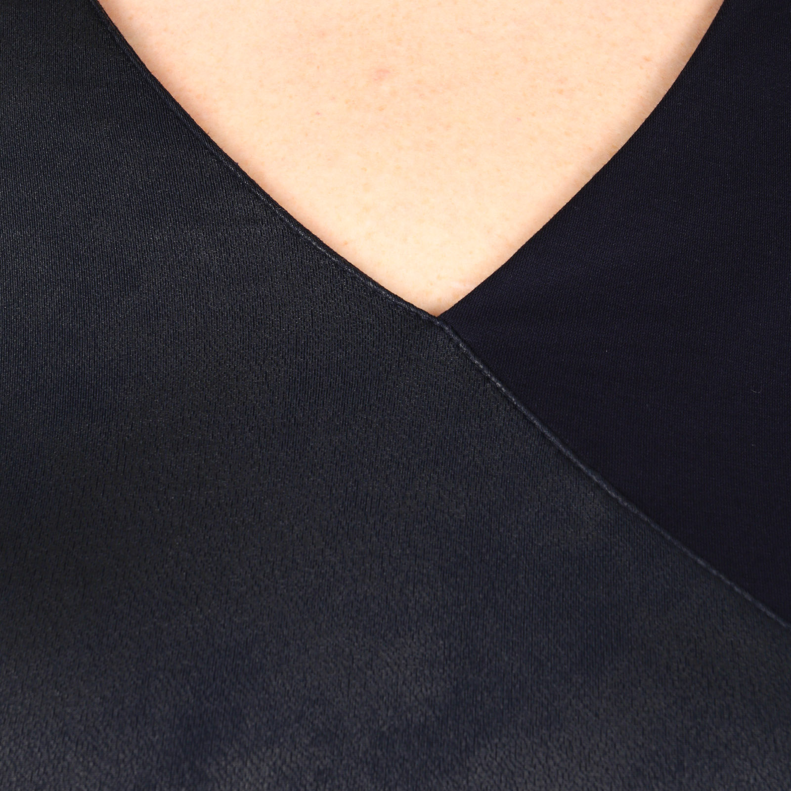 Платье с асимметричной вставкой из эко-кожи Lina, размер 52, цвет синий - фото 7