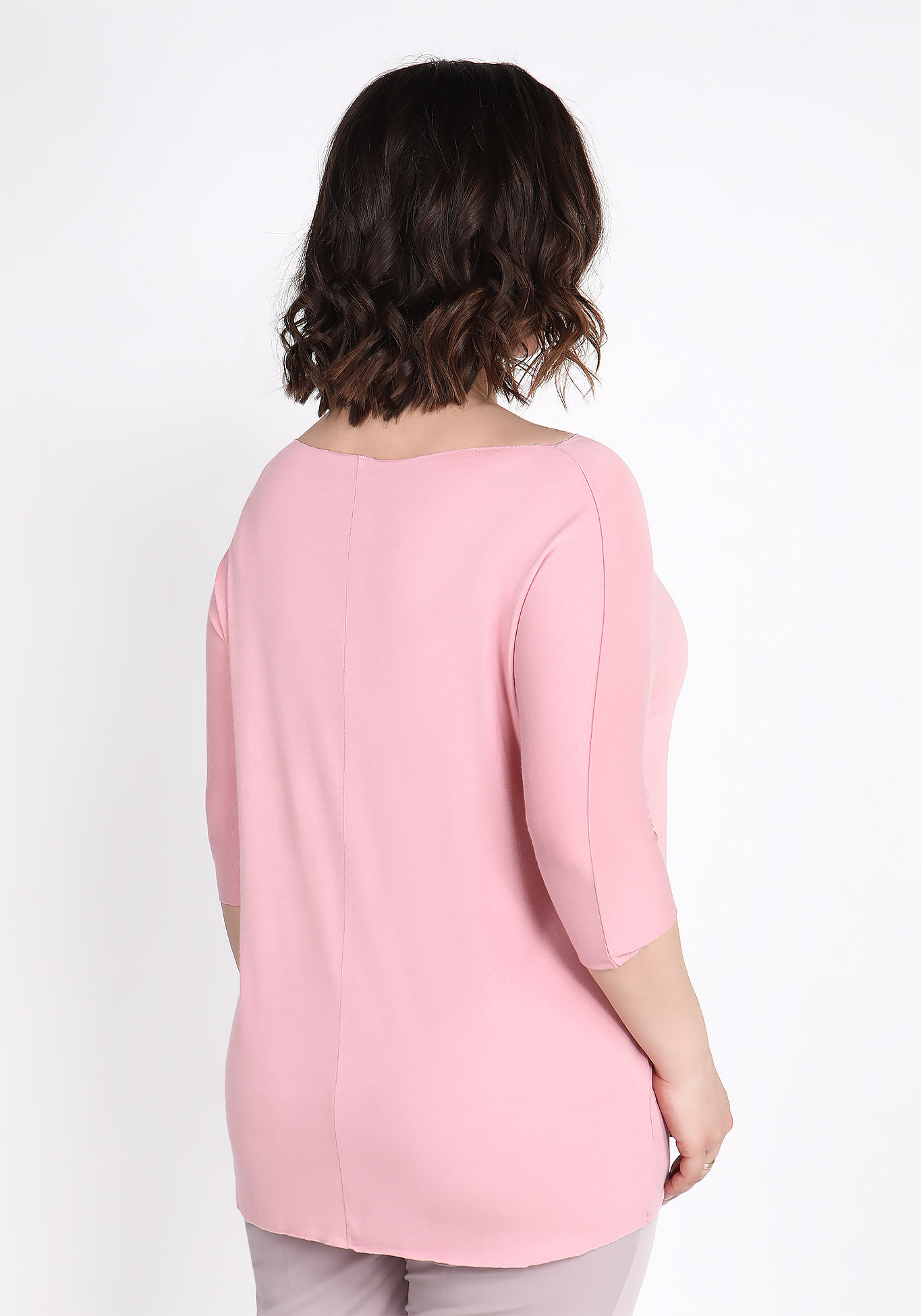 Блуза трикотажная с рукавом 1/2 Красная ветка, размер 54, цвет розовый - фото 4